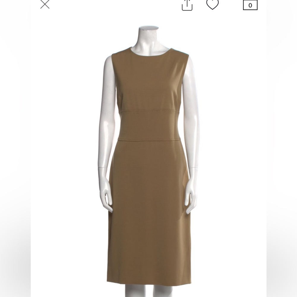 Elegant Tan Sleeveless Dress